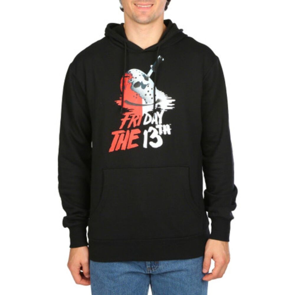Friday The 13th Jason Mask Pullover Hoodie Halloween Outdoor Fan Party SZ M:NWT